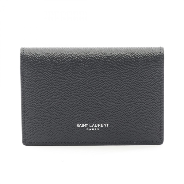 SAINT LAURENT PARIS Card Case Holder 469338BTY7N1000 leather Black NEW mens