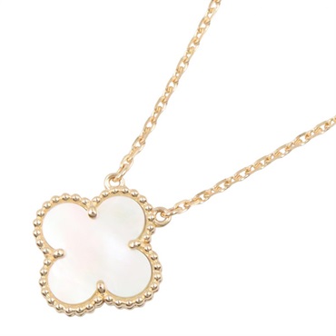 Van Cleef & Arpels Vintage Alhambra Mother of Pearl Necklace 18KYG Gold Women