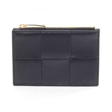 BOTTEGA VENETA Cassette Coin purse Case Wallet 765460VCQC48425 leather Black NEW