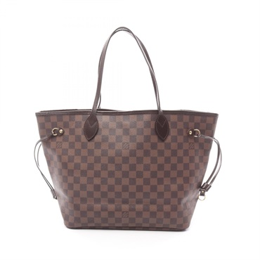 LOUIS VUITTON Neverfull MM Tote shoulder Bag N51105 Damier leather Ebene Used