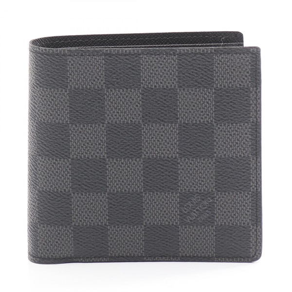 LOUIS VUITTON Portefeuille Marco Bi-fold wallet purse N62664 Damier graphite BK
