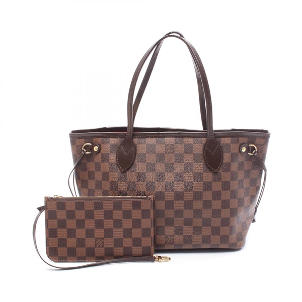 LOUIS VUITTON Neverfull PM Tote Handbag N41359 Damier Ebene canvas leather Used