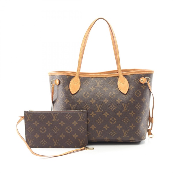 LOUIS VUITTON Neverfull PM Tote Bag M41000 Monogram leather Brown Used Women