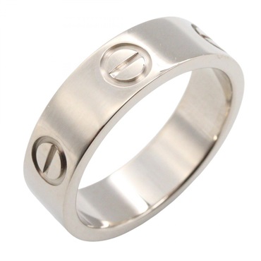 CARTIER Love Ring 18KWG White Gold Used unisex US size 5.75 #52