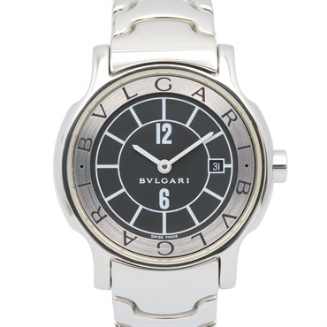 BVLGARI Solo tempo Wrist Watch ST29S Quartz Stainless Steel Used Women