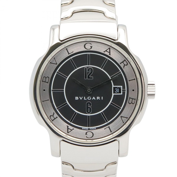 BVLGARI Solo tempo Wrist Watch ST29S Quartz Stainless Steel Used Women