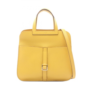 HERMES Halzan 25 shoulder crossbody Handbag B Taurillon Clemence Sun Used SHW