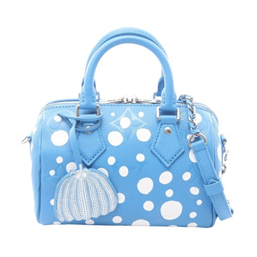 LOUIS VUITTON YK Speedy Bandoulière 20 Infinity Dot Shoulder Handbag M46425 Blue