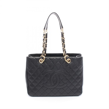 CHANEL Matelasse Grand Shopping GST Tote chain shoulder Bag leather BK Used GHW