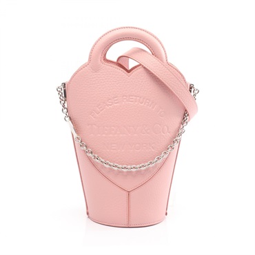 TIFFANY＆CO Return to TIFFANY Mini Chain Crossbody Handbag leather Pink Used