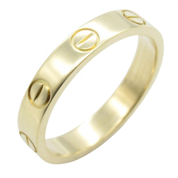 CARTIER Mini Love Ring 18KYG Yellow Gold Used unisex US size 5.5 #51