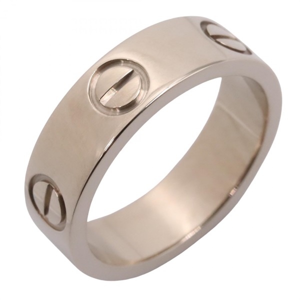 CARTIER Love Ring 18KWG White Gold Used women US size 4.5 #49