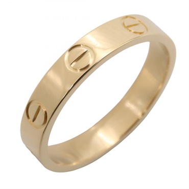 CARTIER Mini Love Ring 18KYG Yellow Gold Used women US size 6 #52