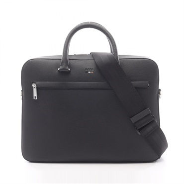 BOSS Briefcase 50536498 Synthetic leather Black NEW mens