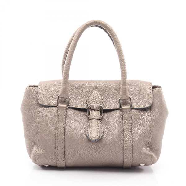 FENDI Selleria Mini Linda Handbag leather Beige Used Women