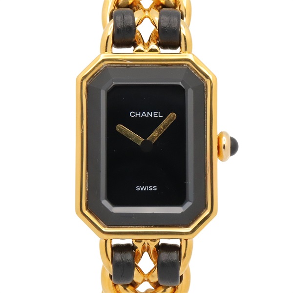 CHANEL Premiere S Wrist Watch H0001 Quartz Gold Plated leather Used Women