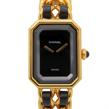 CHANEL Premiere S Wrist Watch H0001 Quartz Gold Plated Leather belt Used Women