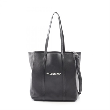 BALENCIAGA EVERYDAY TOTE XS Shoulder Crossbody Bag 551810 leather Black Used