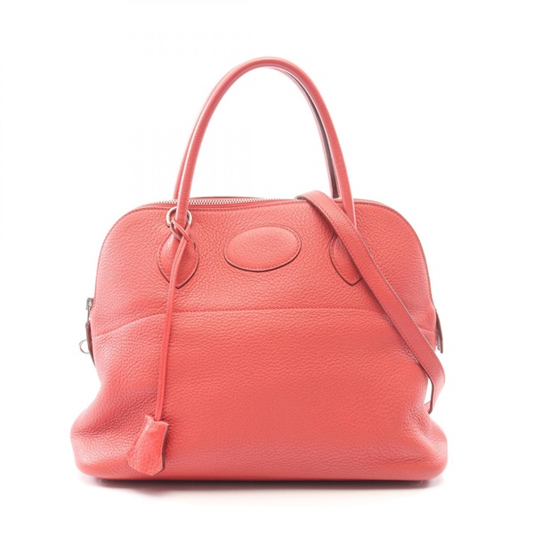 HERMES Bolide 31 Shoulder Handbag Taurillon leather Bougainvillier Used N SHW