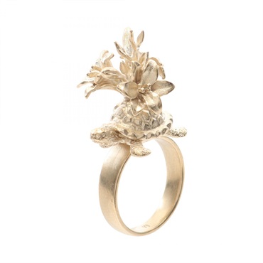 Dior Ring Gold Plated Women Used US size 6.75