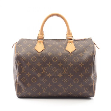 LOUIS VUITTON Speedy 30 travel Handbag M41526 Monogram leather Brown Used Women