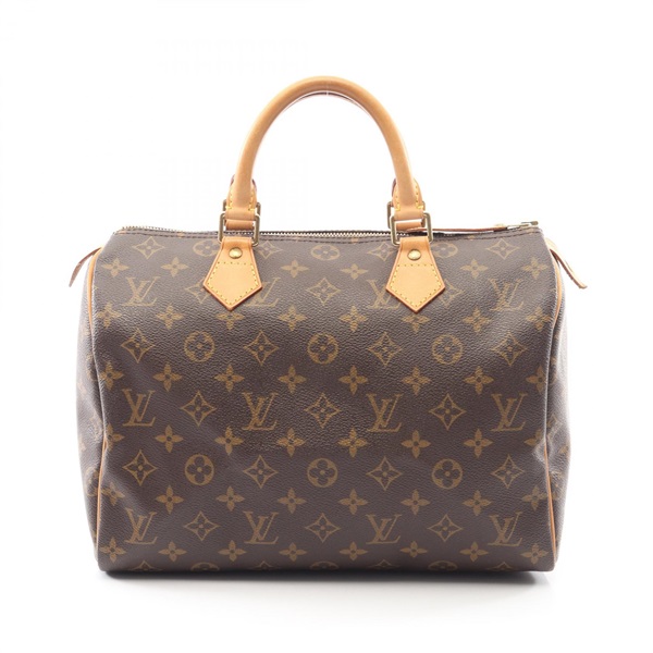 LOUIS VUITTON Speedy 30 travel Handbag M41526 Monogram leather Brown Used Women