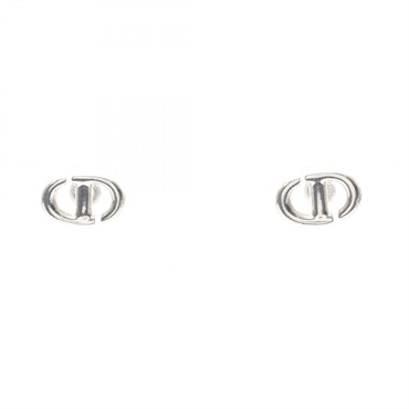Christian Dior CD logo Pierced earrings Stainless Steel Used Women