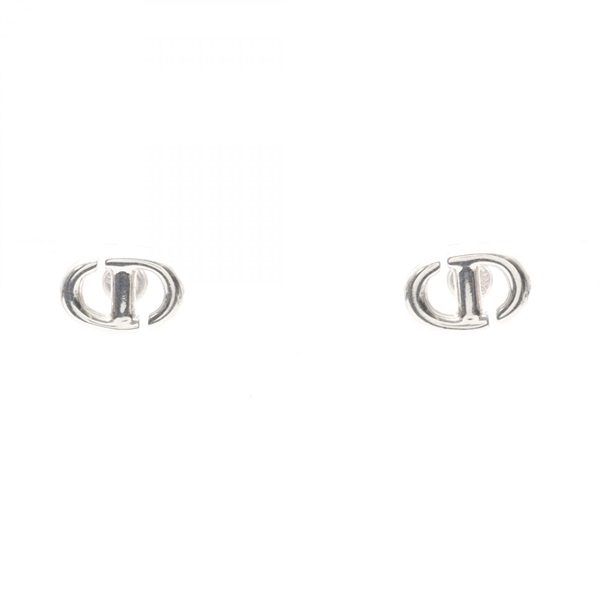 Christian Dior CD logo Pierced earrings Stainless Steel Used Women