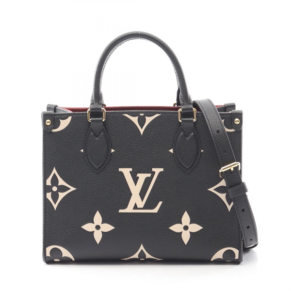 LOUIS VUITTON On the Go PM Bicolor Shoulder Handbag M45659 Monogram empreinte LV