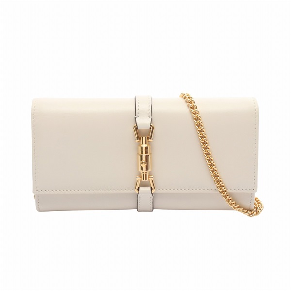 GUCCI Jackie 1961 chain walllet Shoulder crossbody Bag 652681 leather White Used