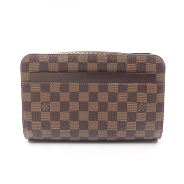 LOUIS VUITTON Saint Louis Clutch bag N51993 Damier canvas leather Ebene Used LV