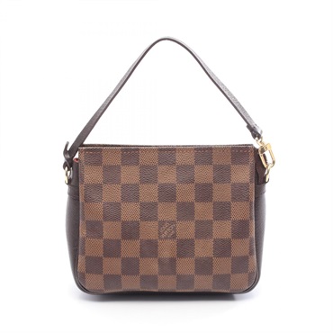 LOUIS VUITTON Trousse makeup Handbag N51982 Damier canvas Brown Ebene Used Women