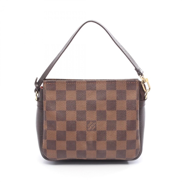 LOUIS VUITTON Trousse makeup Handbag N51982 Damier canvas Brown Ebene Used Women