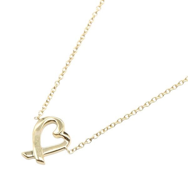 TIFFANY＆CO Loving Heart Necklace Pendant 18KYG Yellow Gold Used Women