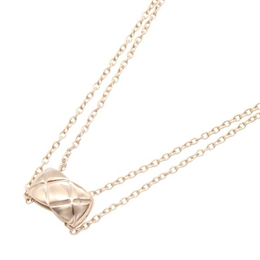 CHANEL Coco Crush Necklace Pendant 18KRG Pink Rose Gold Used Women CC