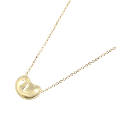 TIFFANY＆CO Bean Necklace Pendant 40.5cm 18KYG Yellow Gold Used Women
