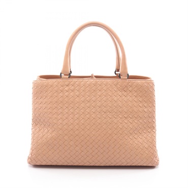 BOTTEGA VENETA Intrecciato Tote hand Bag leather Pink Used Women