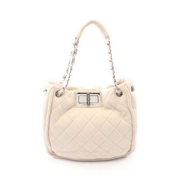 CHANEL 2.55 Matelasse Chain shoulder Tote Bag Mouton Pink Used Women SHW CC