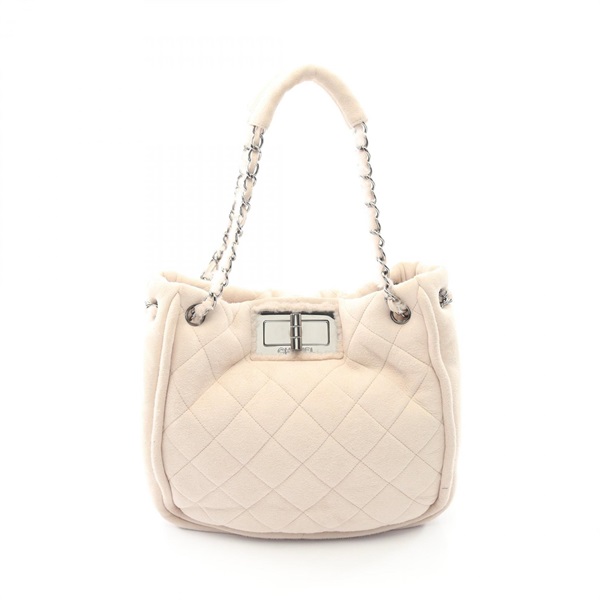 CHANEL 2.55 Matelasse Chain shoulder Tote Bag Mouton Pink Used Women SHW CC