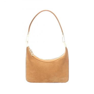 GUCCI Shoulder hand Bag Suede leather Brown Used Women