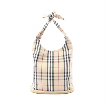 BURBERRY Nova check bucket Tote Bag canvas Beige Multicolor Used Women