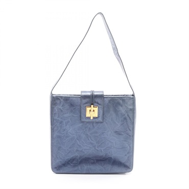 LOEWE Shoulder Bag leather Blue Used Women GHW