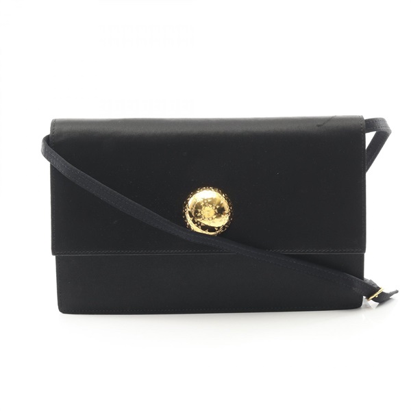 CELINE Star ball Crossbody Shoulder Bag Fabric Black Used Women GHW