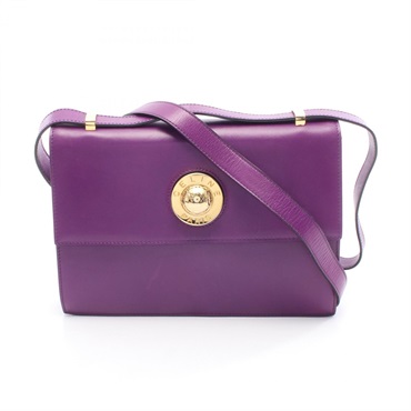 CELINE Star ball Crossbody Shoulder Bag leather Purple Used Women