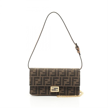 FENDI Baguette Zucca Shoulder Bag 8M0498A98PF0A6E canvas leather Brown NEW Women