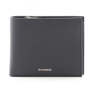 JIL SANDER ZIP POCKET Bi-fold Wallet Purse J25UI0002P5995001 leather Black NEW