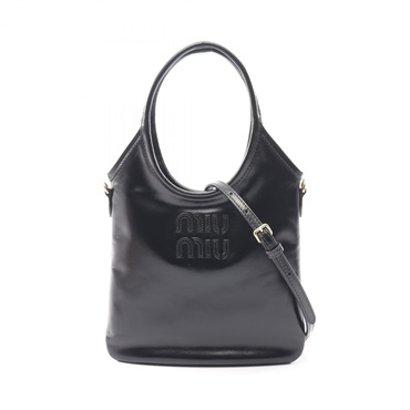 Miu Miu Ivy shoulder crossbody Handbag 5BA2812IEOF0002 leather Black NEW Women