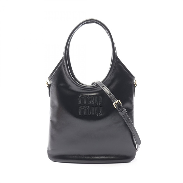 Miu Miu Ivy shoulder crossbody Handbag 5BA2812IEOF0002 leather Black NEW Women