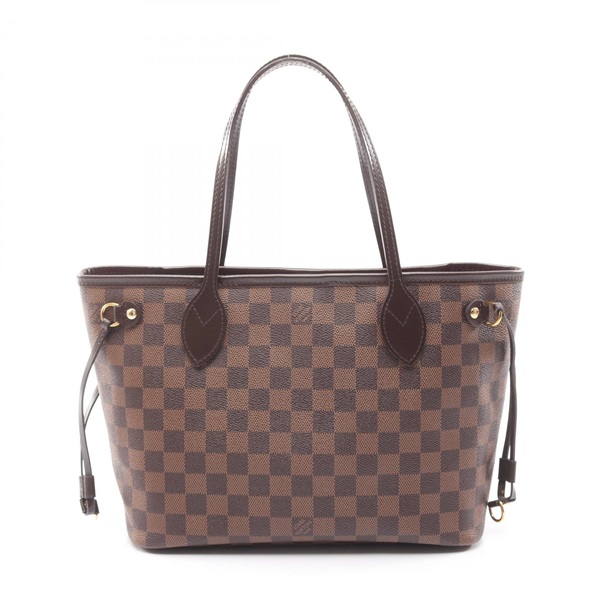 LOUIS VUITTON Neverfull PM Tote Handbag N41359 Damier Ebene canvas leather Used