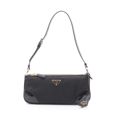 PRADA Re-Edition 2002 TESSUTO+SPAZZOL Shoulder Bag 1BC201R789F0002 black used